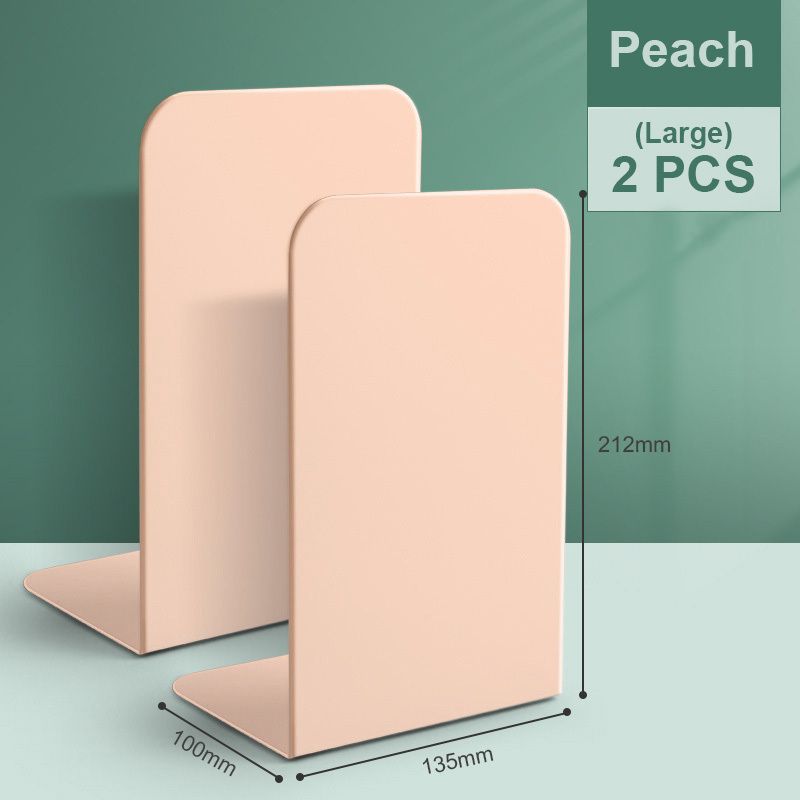 【𝗔𝗦𝗛】【2 pcs 1 set】Muji Metal Bookends Heavy-Duty Shelves Home Office Book Shelf Organization Penjaga Buku Logam简约金属书挡板