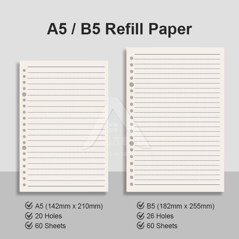 【𝗔𝗦𝗛】A5/B5 Puppy Loose-leaf Notebook, Coil Notebook, Multi-functional Diary Minimalist Notebook 线条小狗活页本
