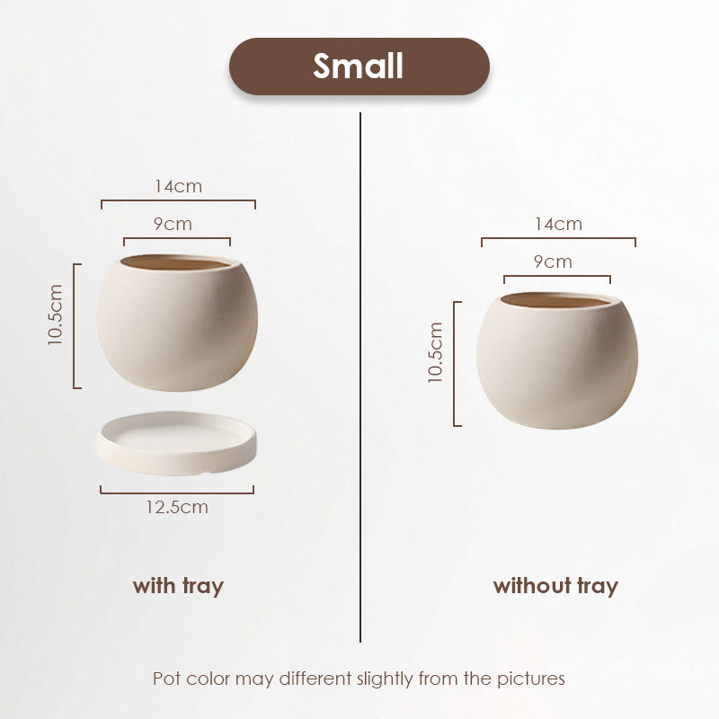 【𝗔𝗦𝗛】Nordic Ceramic Plant Pot (Round)