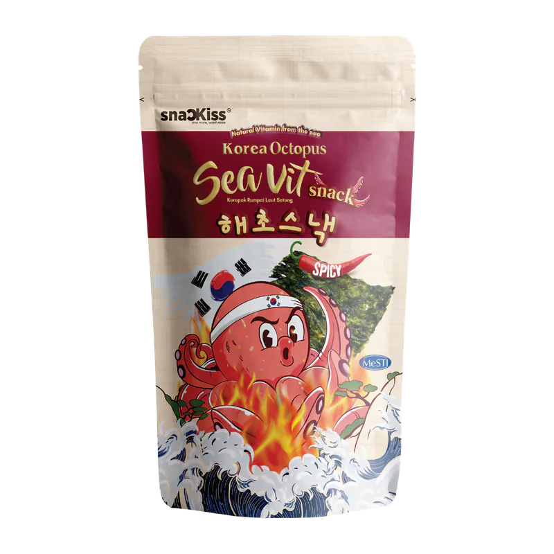 【𝗔𝗦𝗛】🔥新款 SNACKISS 400克| 350克【自封袋装❗】纯素海苔脆饼 SEAVIT 饼干 零食咸蛋味