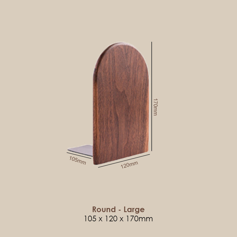 【𝗔𝗦𝗛】Sturdy Wooden Bookend Solid Wood Adjustable Desktop Book Holder Custom Logo Engraving Available