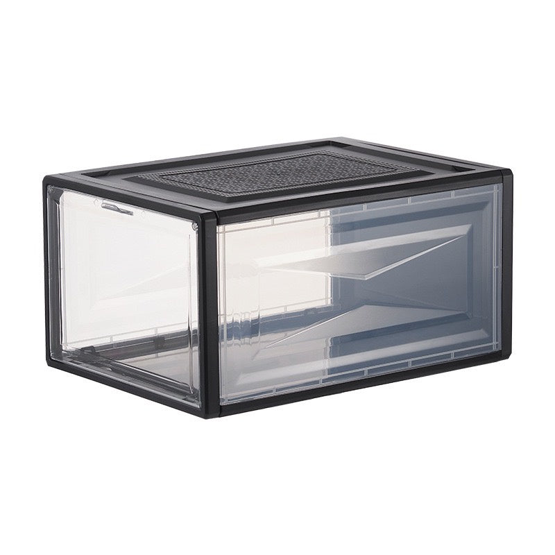 【𝗔𝗦𝗛】Hard Case Magnetic Front Door Shoe Box | Transparent Shoe Box Storage Box Sneakers Box Kasut Kotak AJ Akrilik