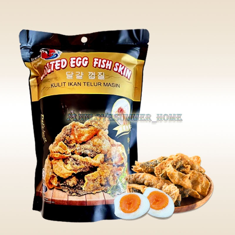 【𝗔𝗦𝗛】【Ready Stock ❗️现货】巨鲸牌 咸蛋鱼皮🥚 芝士咸蛋鱼皮 🧀 Whale Brand Salted Egg Crispy Fish Skin Kulit Ikan Telur
