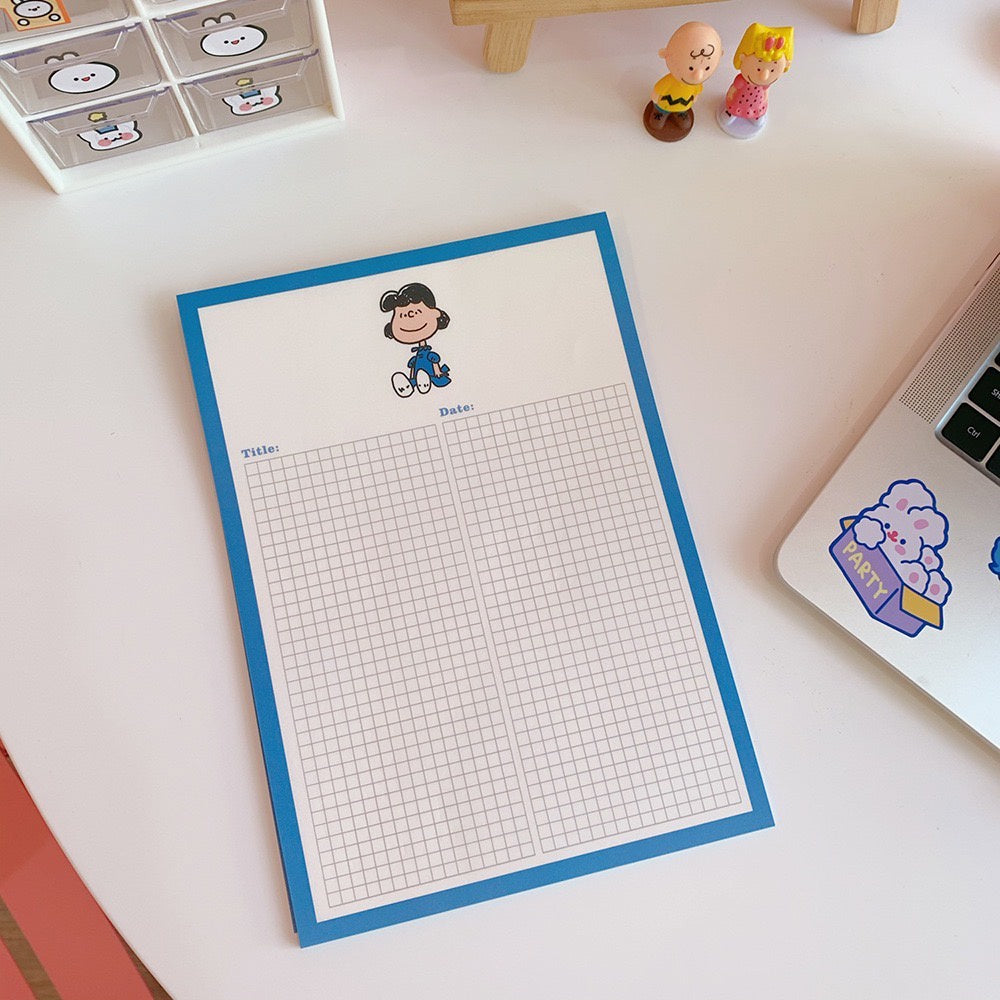【𝗔𝗦𝗛】【Snoopy Theme】Notepad Korean Ins Memopad Lovely Cute Cartoon Sticker Marker Memo Notepad Stationery 便签本 Buku Nota