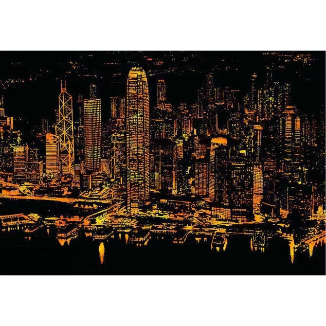 【𝗔𝗦𝗛】【BUY 2 FREE PEN】A3 Art Scratch Card (Gold)