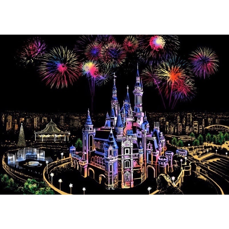 【𝗔𝗦𝗛】【BUY 2 FREE PEN】A3 Art Scratch Card (Colorful)