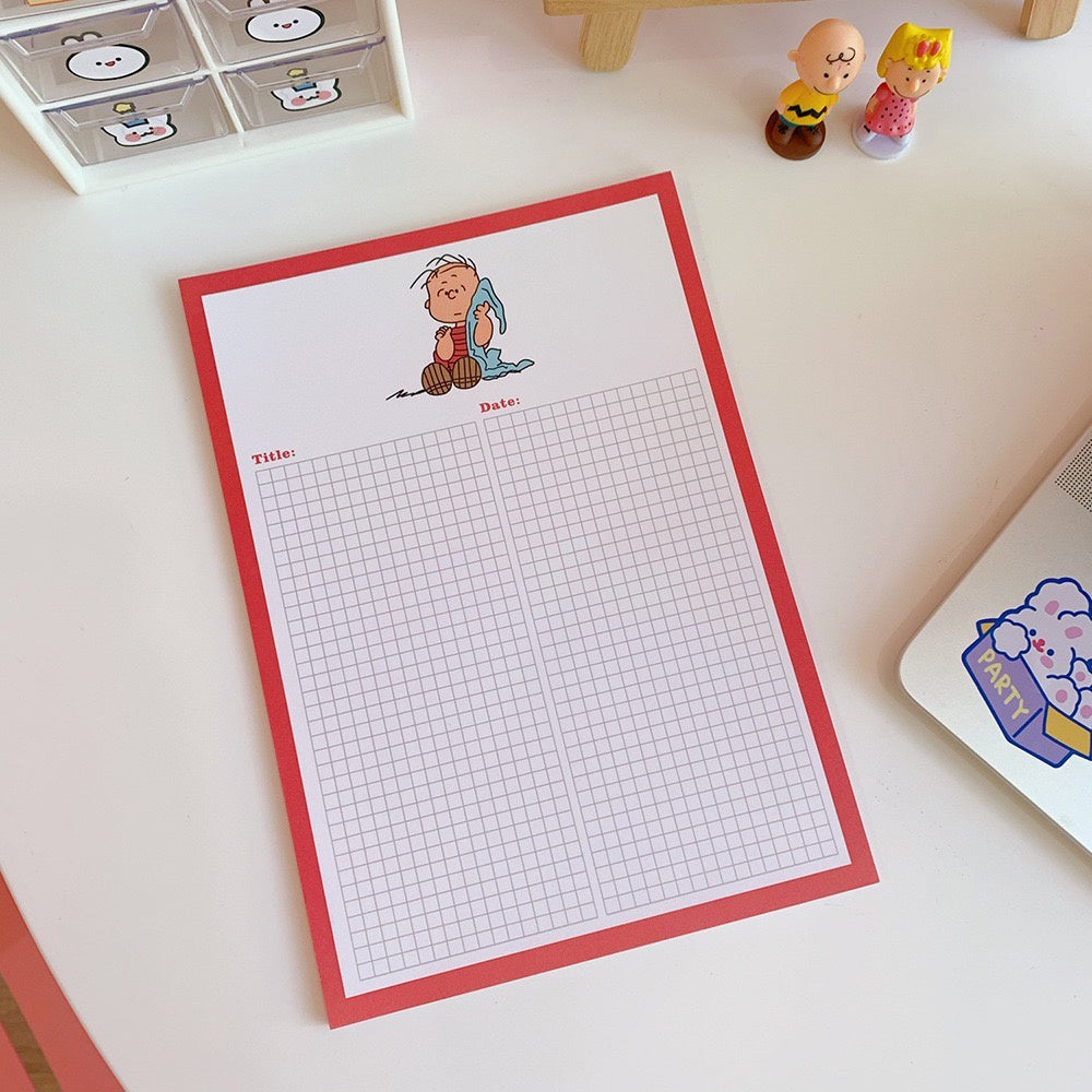 【𝗔𝗦𝗛】【Snoopy Theme】Notepad Korean Ins Memopad Lovely Cute Cartoon Sticker Marker Memo Notepad Stationery 便签本 Buku Nota