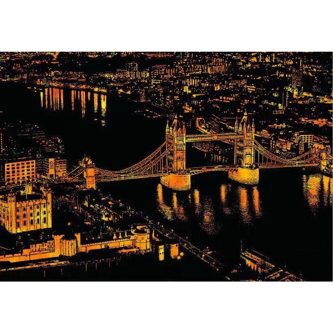 【𝗔𝗦𝗛】【BUY 2 FREE PEN】A3 Art Scratch Card (Gold)