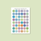 【𝗔𝗦𝗛】[2PCS]IG Smiley Face 😃😉 Stickers Set Scrapbooking Label Sticker Color Dots 笑脸表情贴纸