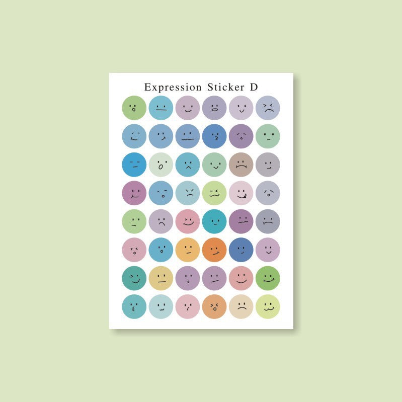 【𝗔𝗦𝗛】[2PCS]IG Smiley Face 😃😉 Stickers Set Scrapbooking Label Sticker Color Dots 笑脸表情贴纸