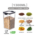 【𝗔𝗦𝗛】Airtight Transparent Food Storage Plastic Container Tupperware Kitchen Use Sealed Jar Bekas Kedap Udara密封零食干粮收纳盒