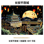 【𝗔𝗦𝗛】【BUY 2 FREE PEN】A3 Art Scratch Card (Colorful)