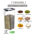 【𝗔𝗦𝗛】Airtight Transparent Food Storage Plastic Container Tupperware Kitchen Use Sealed Jar Bekas Kedap Udara密封零食干粮收纳盒