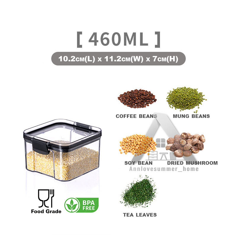 【𝗔𝗦𝗛】Airtight Transparent Food Storage Plastic Container Tupperware Kitchen Use Sealed Jar Bekas Kedap Udara密封零食干粮收纳盒
