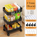 【𝗔𝗦𝗛】Hard PP Plastic 3/4 Tier Multifunction Storage Trolley