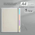 【𝗔𝗦𝗛】FULL SET❗️Muji Metal A5/A4/B5 Transparent Cover Straps & Divider Page Student Notebook Journal Inner Page Refill笔记本