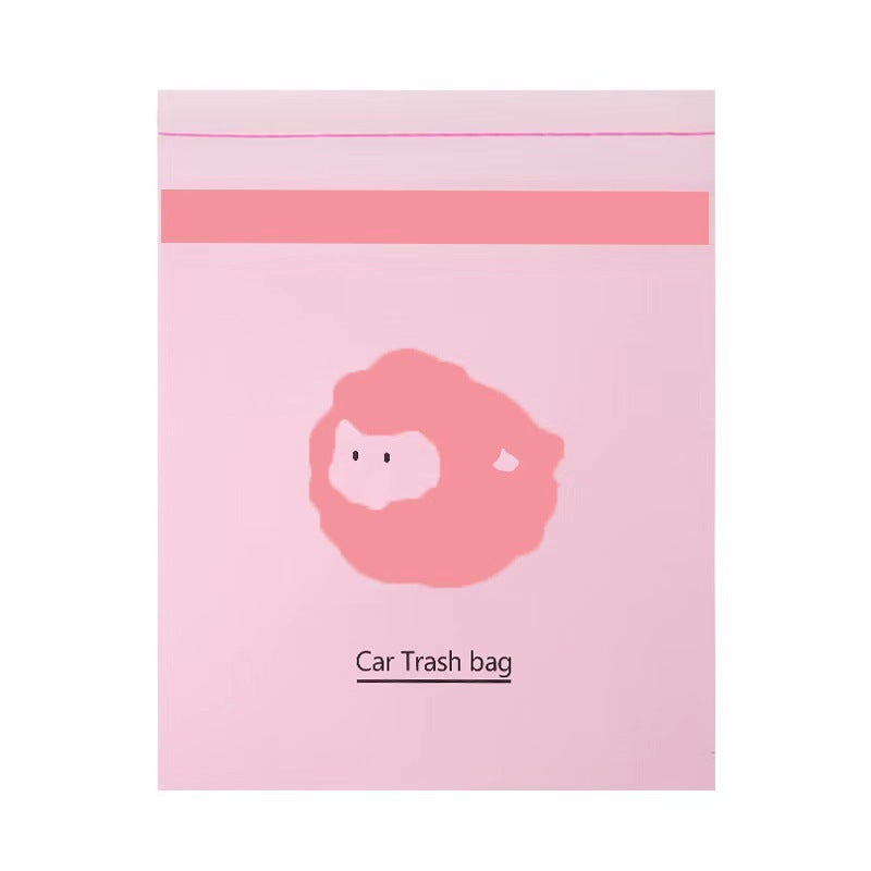 【𝗔𝗦𝗛】Thick（15pcs/pack）Disposable Car Trash Bag Rubbish Stick Portable Plastic Storage Bag  Sticky Type Garbage Bag 车载垃圾袋