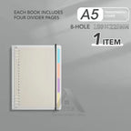 【𝗔𝗦𝗛】FULL SET❗️Muji Metal A5/A4/B5 Transparent Cover Straps & Divider Page Student Notebook Journal Inner Page Refill笔记本