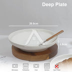 【𝗔𝗦𝗛】Nordic Ins Style Deep/Flat Plate Ceramic