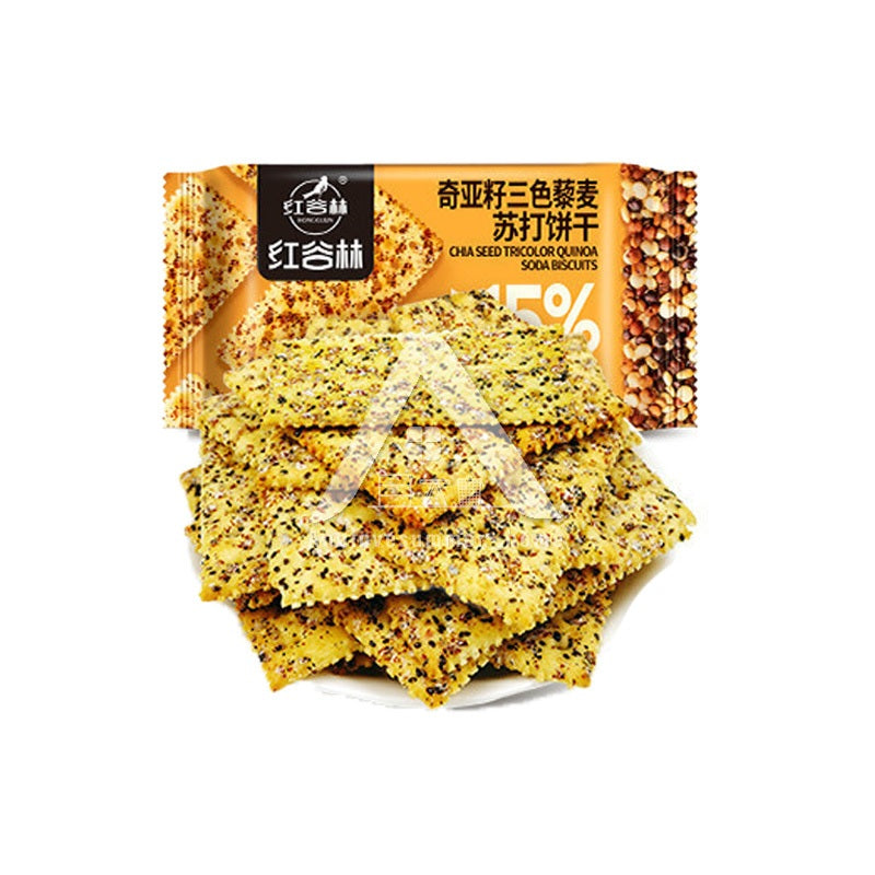 【𝗔𝗦𝗛】HONGGULIN Soda Grain Biscuit 208gm Truffle Ham/Rye Sea Salt/Black Red Quinoa/Black Sesame 红谷林 苏打饼/谷粮饼