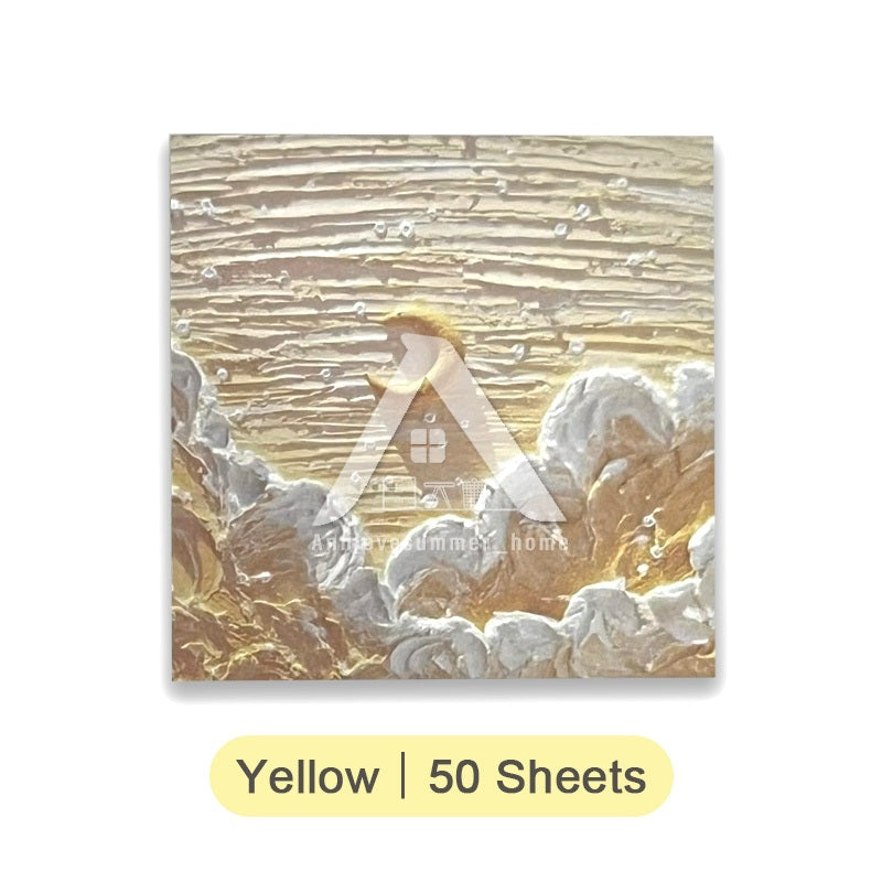 【𝗔𝗦𝗛】Landscape Oil Painting Sticky Note INS Scenery Sticky Note Memo Pad 风景油画便利贴