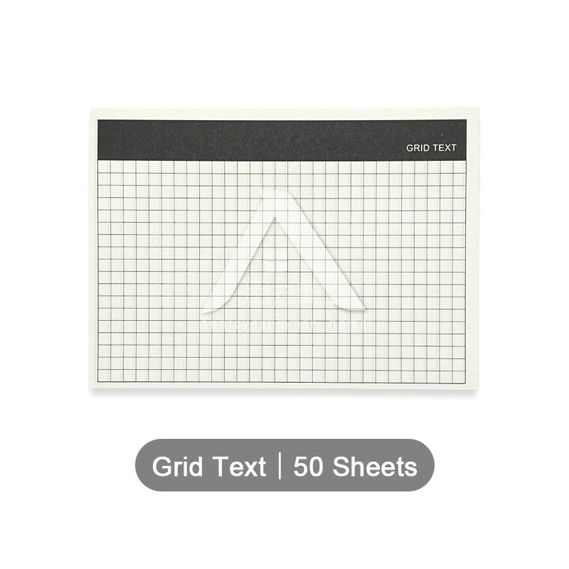 【𝗔𝗦𝗛】50 Sheets Minimalist Sticky Notepad To-do-list Wrong Question Line Text Grid Text错题修改日程便利贴