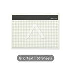 【𝗔𝗦𝗛】50 Sheets Minimalist Sticky Notepad To-do-list Wrong Question Line Text Grid Text错题修改日程便利贴