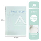 【𝗔𝗦𝗛】B5 80 Pages Notepad Glue-bound Horizontal Line Pastel Color Student Planner Exercise Notebook 奶盐简约笔记本B5