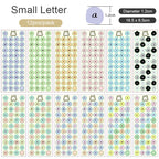 【𝗔𝗦𝗛】【1 Set 12pcs】Numbering Sticker Round Shape Cute Alphabet label DIY Scrapbook Planner Kids Books 字母数字标签贴纸