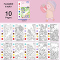 【𝗔𝗦𝗛】Watercolor Painting Notepad Portable Coloring Pastel Coloring Book水彩画自带颜料涂色便签本