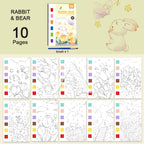 【𝗔𝗦𝗛】Watercolor Painting Notepad Portable Coloring Pastel Coloring Book水彩画自带颜料涂色便签本