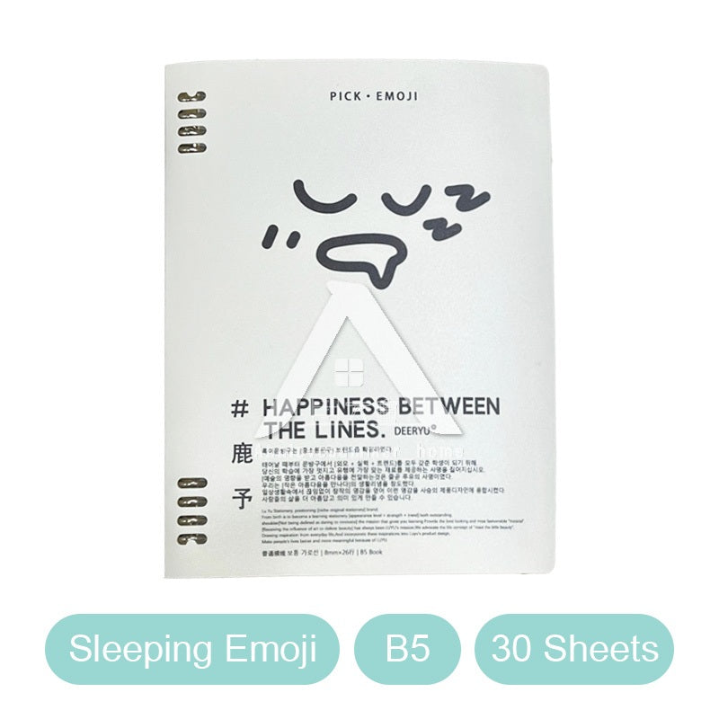 【𝗔𝗦𝗛】B5 60 Pages  Notebook Loose-leaf Divider Page Student Notebook Bullet Journal Notebook Planner Refillable活页笔记本
