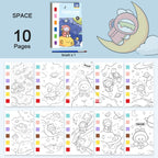 【𝗔𝗦𝗛】Watercolor Painting Notepad Portable Coloring Pastel Coloring Book水彩画自带颜料涂色便签本