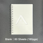 【𝗔𝗦𝗛】160pages Matt Cover Notebook A6 Spiral Wire O Planner Journal Notebook sketch book - Line-Blank-Grid A6简约线圈记事本