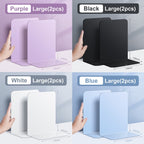 【𝗔𝗦𝗛】【2 pcs 1 set】Muji Metal Bookends Heavy-Duty Shelves Home Office Book Shelf Organization Penjaga Buku Logam简约金属书挡板