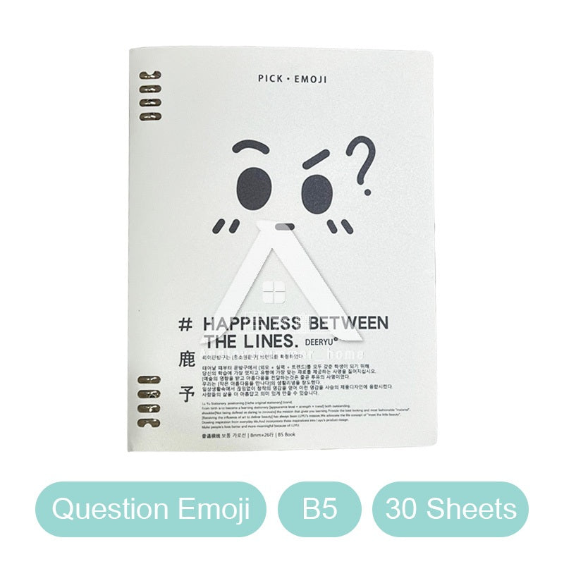 【𝗔𝗦𝗛】B5 60 Pages  Notebook Loose-leaf Divider Page Student Notebook Bullet Journal Notebook Planner Refillable活页笔记本