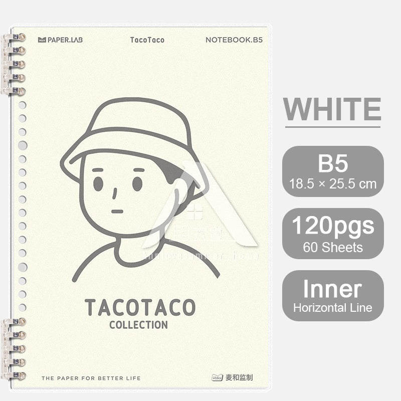【𝗔𝗦𝗛】120 Pages B5 Notebook Planner Bullet Journal Student Notebook Diary Refillable Cover Loose Leaf 活页笔记本B5