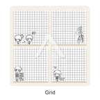 【𝗔𝗦𝗛】Sticky Note 80 Sheets/set Korean Girl B&W Horizon Line/Grid/Blank (1 Pack 4 Design)韩国女孩黑白便利贴