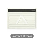 【𝗔𝗦𝗛】50 Sheets Minimalist Sticky Notepad To-do-list Wrong Question Line Text Grid Text错题修改日程便利贴