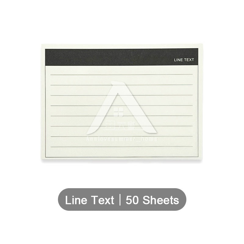 【𝗔𝗦𝗛】50 Sheets Minimalist Sticky Notepad To-do-list Wrong Question Line Text Grid Text错题修改日程便利贴