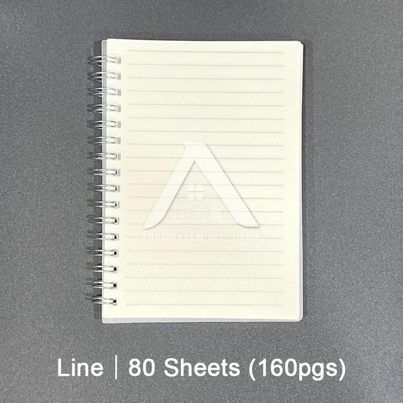 【𝗔𝗦𝗛】160pages Matt Cover Notebook A6 Spiral Wire O Planner Journal Notebook sketch book - Line-Blank-Grid A6简约线圈记事本