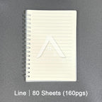 【𝗔𝗦𝗛】160pages Matt Cover Notebook A6 Spiral Wire O Planner Journal Notebook sketch book - Line-Blank-Grid A6简约线圈记事本