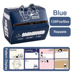 【𝗔𝗦𝗛】Pull-out Sticky Note 128Pcs/Box Student Stationery Cartoon Message Note Memo Word Notes Bookmark 抽拉式便利贴