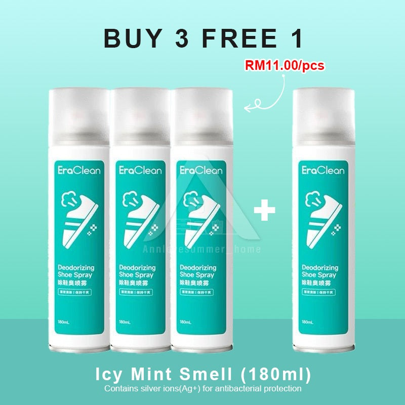 【𝗔𝗦𝗛】100% Authentic Era Clean Shoe Deodorant Spray (BUY 3 FREE 1) 150ml Antibacterial Spray Kasut 鞋子除臭噴霧