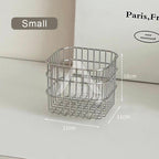 【𝗔𝗦𝗛】Ins Style Household Iron Storage Basket S/L Coffee Liquid Desktop Storage Basket 铁艺收纳筐