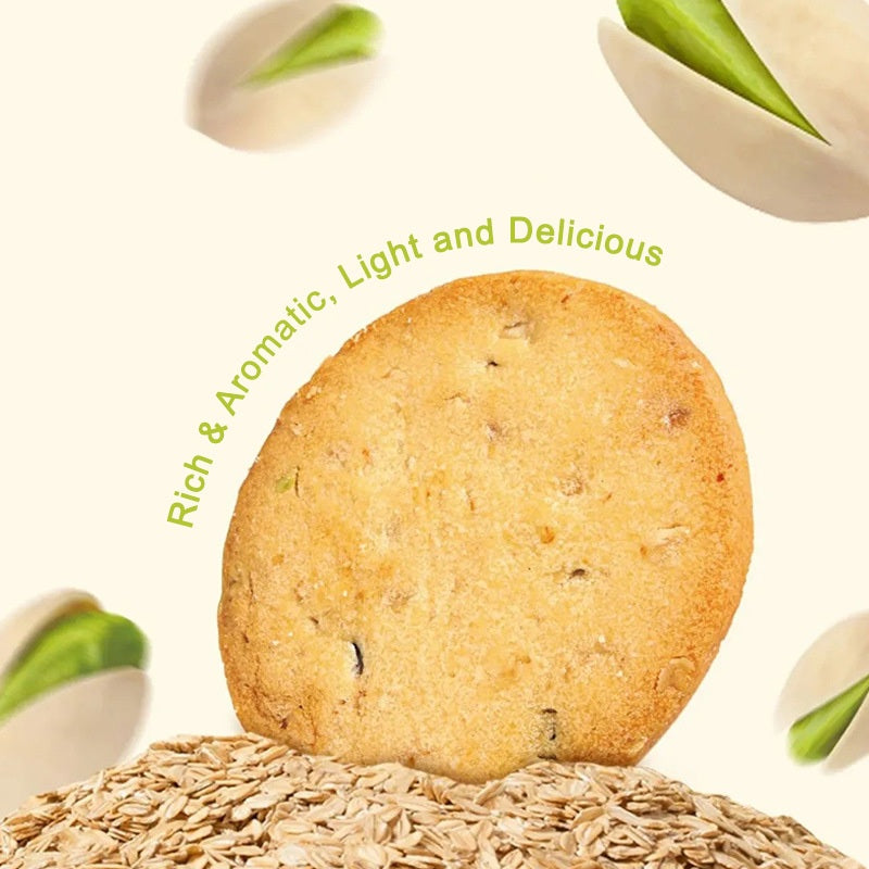 【𝗔𝗦𝗛】【7th AUGUST 2026❗️】Pistachio Oatmeal Pastry Biscuit Casual Snacks (212g) 开心果燕麦饼