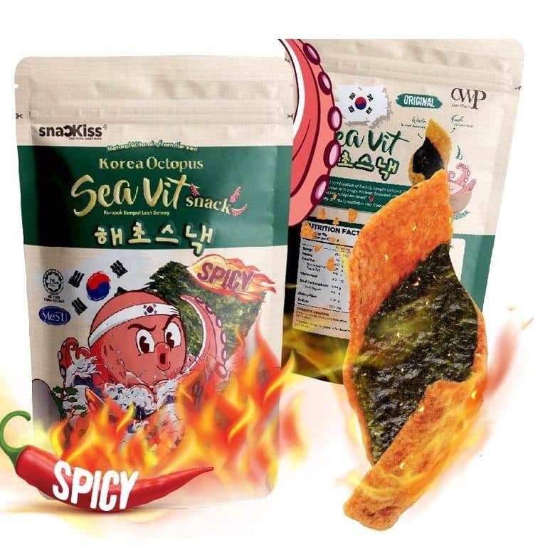 【𝗔𝗦𝗛】🔥新款 SNACKISS 400克| 350克【自封袋装❗】纯素海苔脆饼 SEAVIT 饼干 零食咸蛋味