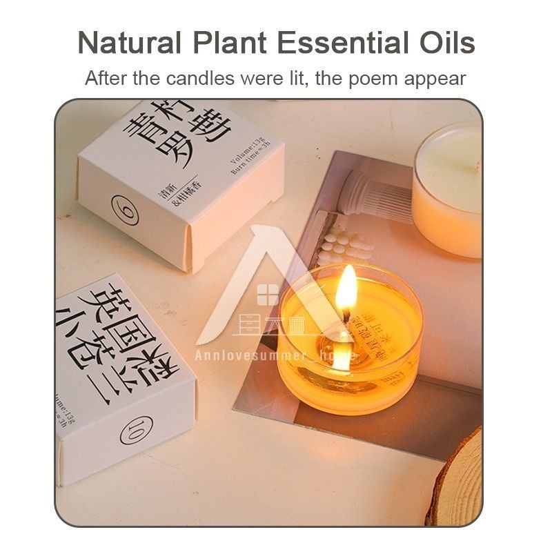 【𝗔𝗦𝗛】(3 pcs/set) 13g🍀 Mini Scented Candle 12 Different Aroma Deodorization Room Natural Gift 香薰蜡烛香里藏诗