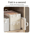 【𝗔𝗦𝗛】Clothes Storage Basket PVC Foldable Wardrobe Organizer Basket Drawer Clear Kotak Penyimpanan Transparan