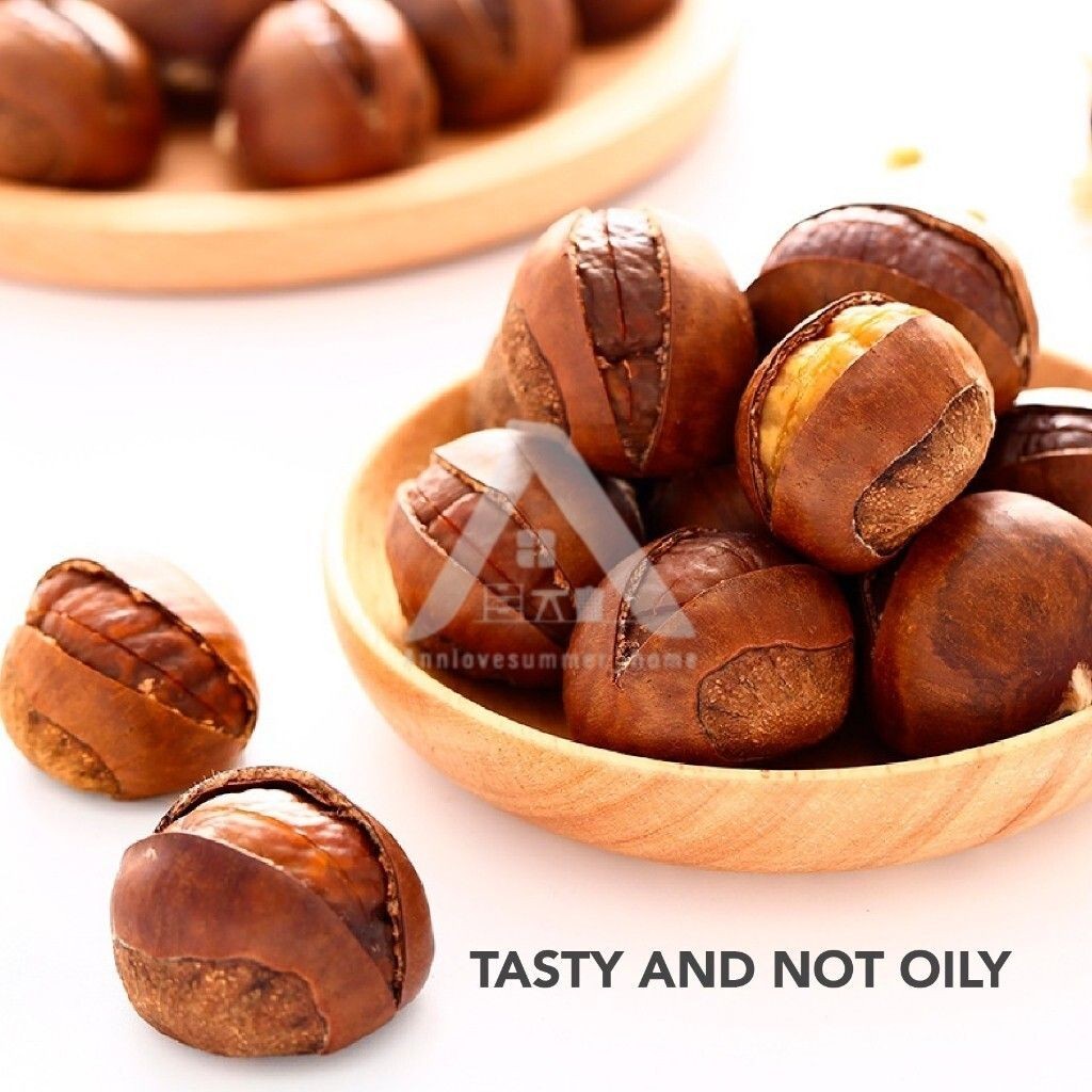 【𝗔𝗦𝗛】NEW🔥(100G) Niu Kee Organic Roasted Ringent Chestnut Peeled Chestnut Organik Biji Berangan Bakar HALAL有机开口甘栗仁